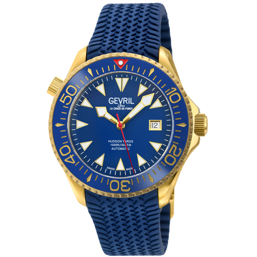 Gevril Hudson Yards Automatic Blue Dial Men's Watch 48805R