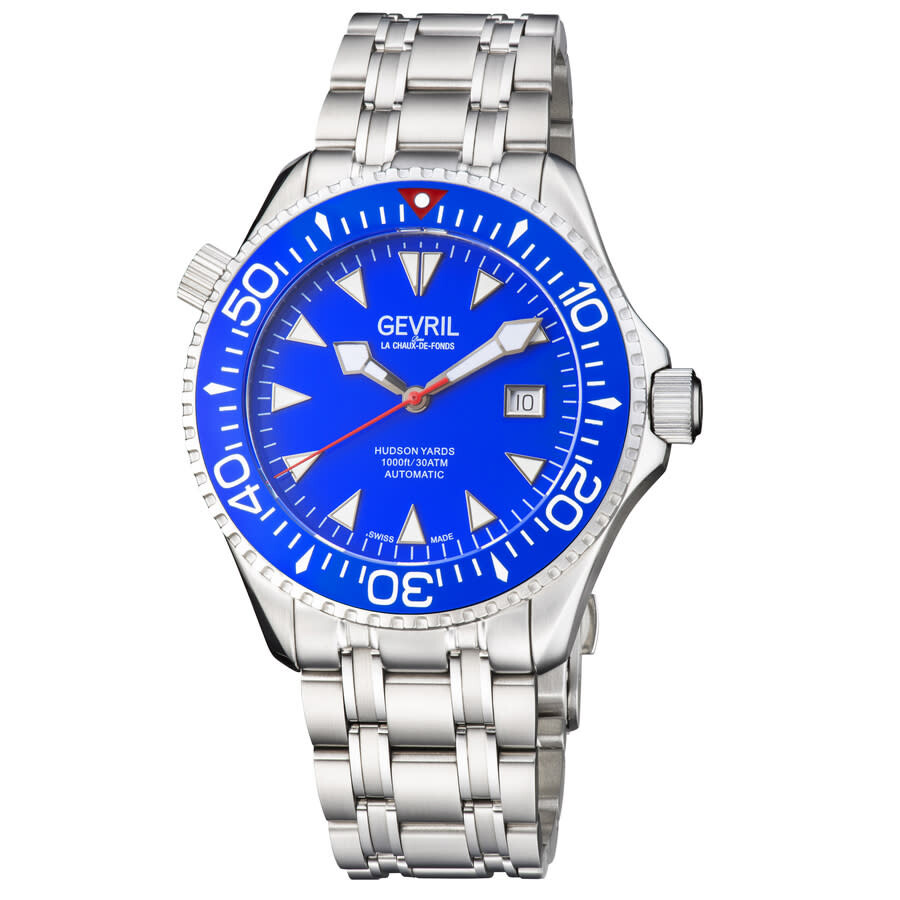 Gevril Hudson Yards Automatic Blue Dial Men's Watch 48801