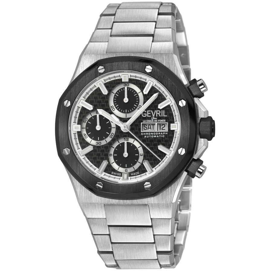Gevril Kingsgate Chronograph Automatic Black Dial Men's Watch 47903B