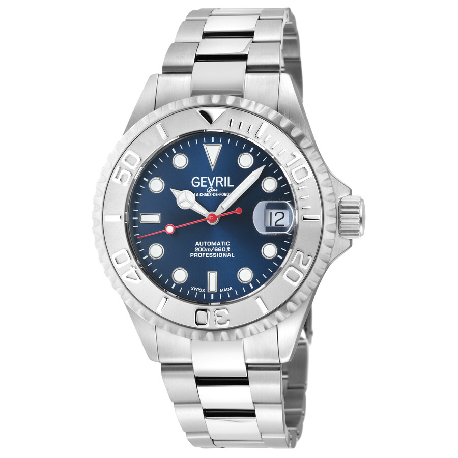 Gevril Wall Street Automatic Blue Dial Men's Watch 4751B