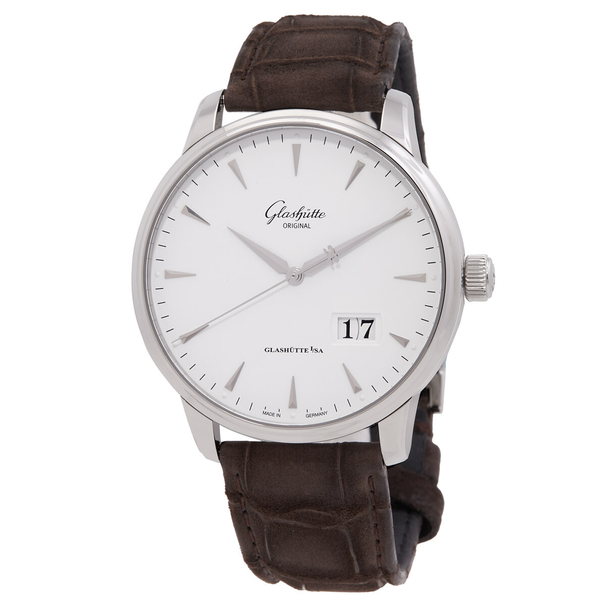 Glashutte Original Senator Excellence Panorama Date Automatic Silver Dial Men's Watch 1-36-03-05-02-51