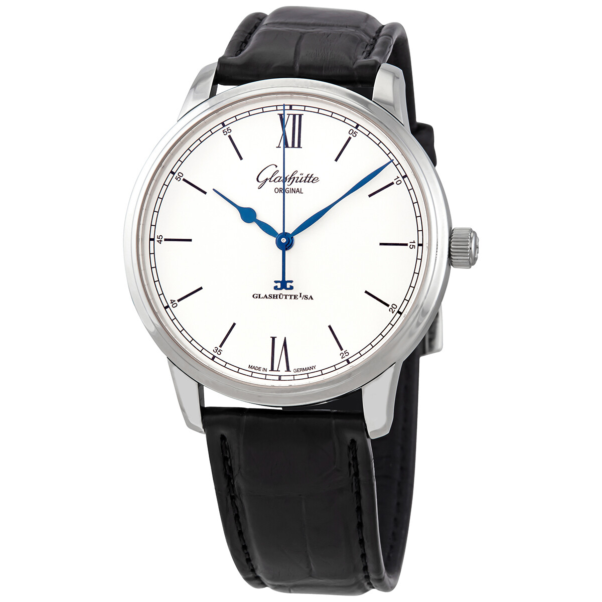 Glashutte Senator Excellence Automatic Varnished Silver DialMens Watch 1-36-01-01-02-01
