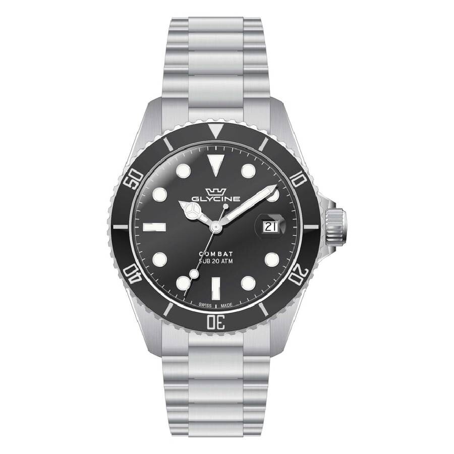 Glycine Combat Quartz Black Dial Men's Watch GL1060 Glycine Combat Quartz Black Dial Men's Watch GL1060