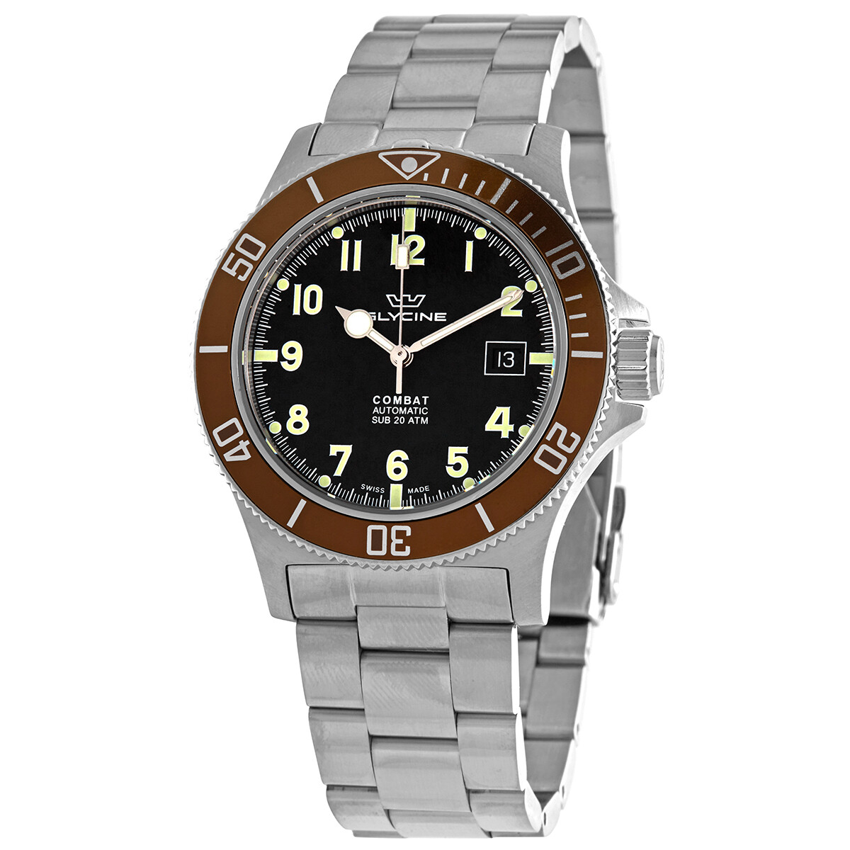 Glycine Combat Sub 42 Automatic Black Dial Men's Watch GL0171