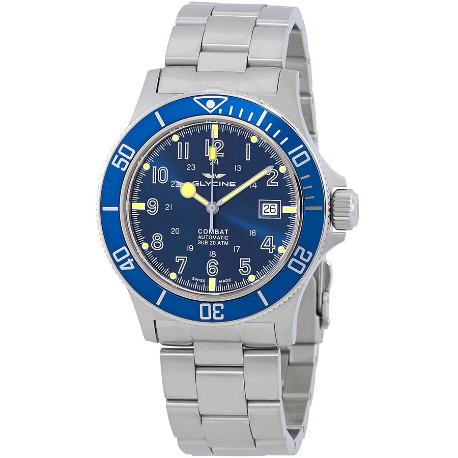 Glycine Combat Sub Automatic Blue Dial Men's Watch GL0077