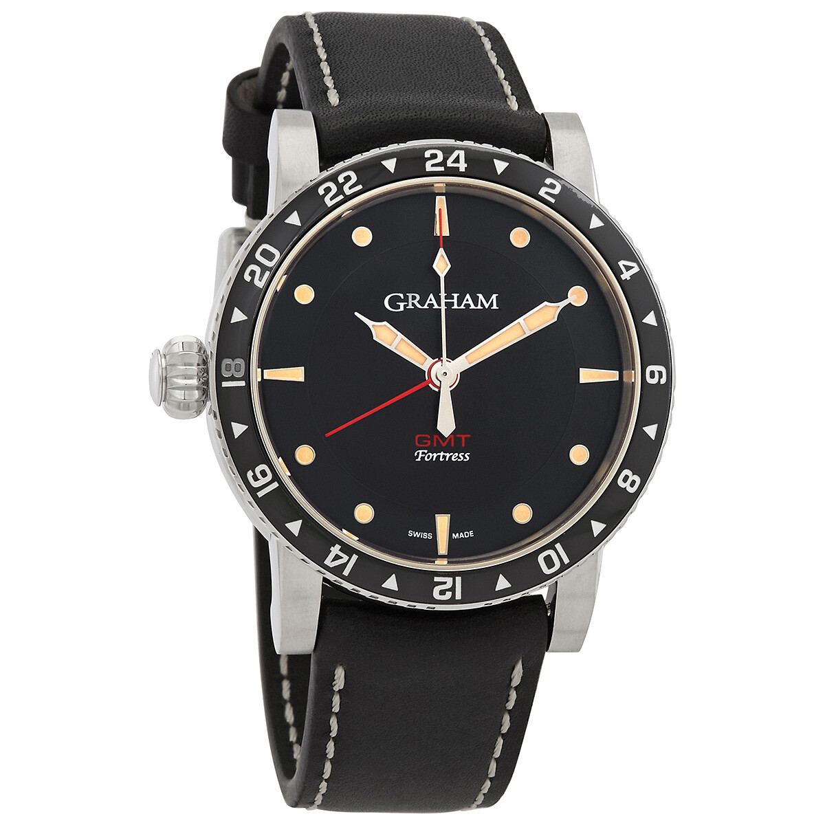 Graham Fortress GMT Automatic Black Dial Men's Watch 2FOBC.B03A