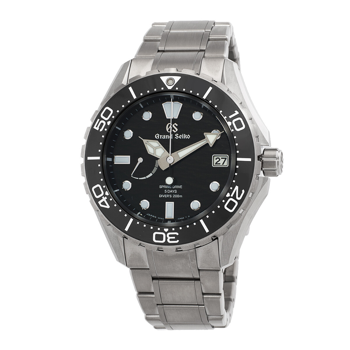 Grand Seiko Evolution 9 Spring Drive 5 Automatic Black Dial Men's Watch SLGA015G