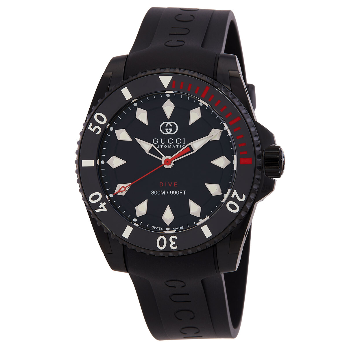 限定セール！GUCCI ワールドタイムXXLスポーツ YA114104 49MM Gucci I-Gucci Sport XXL Digital Black Dial Men's Watch
