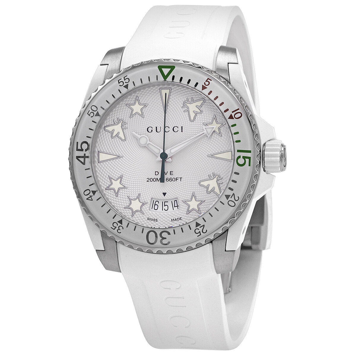 Gucci Dive Watch Quartz White Dial Men's Watch YA136337 Gucci Dive Watch Quartz White Dial Men's Watch YA136337