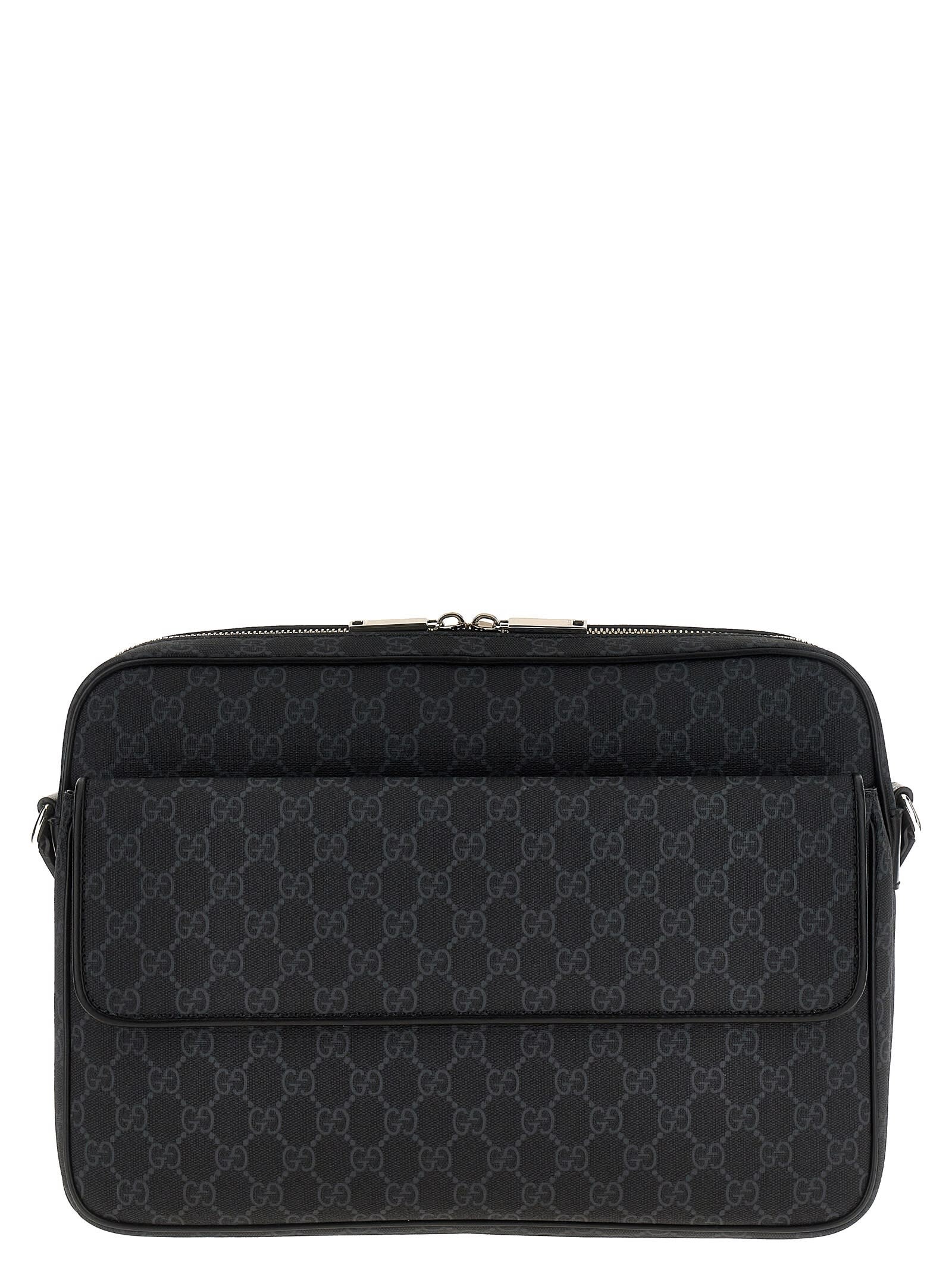 Gucci Grey Zumi Medium Top Handle Bag In Crocodile Effect 564714