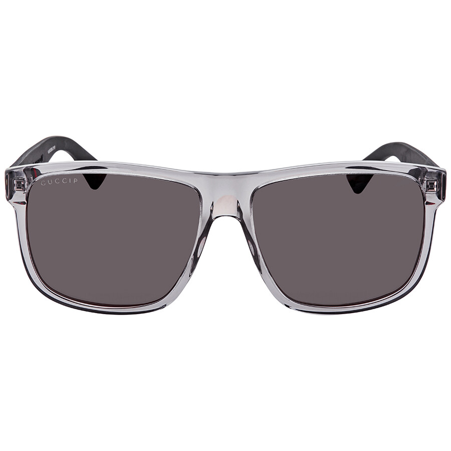 Gucci Grey Oval Sunglasses GG0419SA 001 56 889652171838