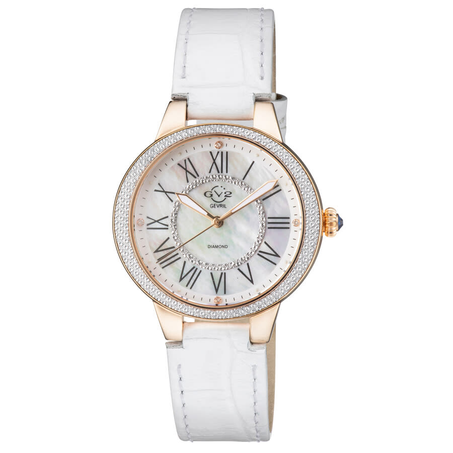GV2 by Gevril Astor II Mother of Pearl Dial Ladies Watch 9141-L2