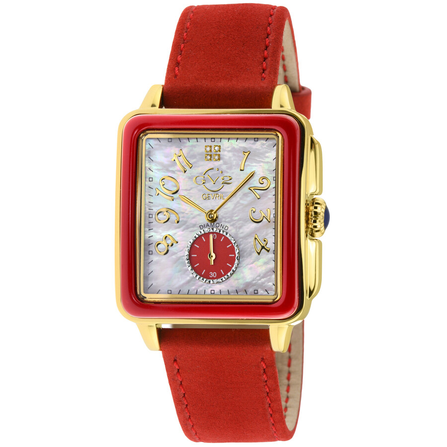 GV2 by Gevril Bari Enamel Mother of Pearl Dial Ladies Watch 9261