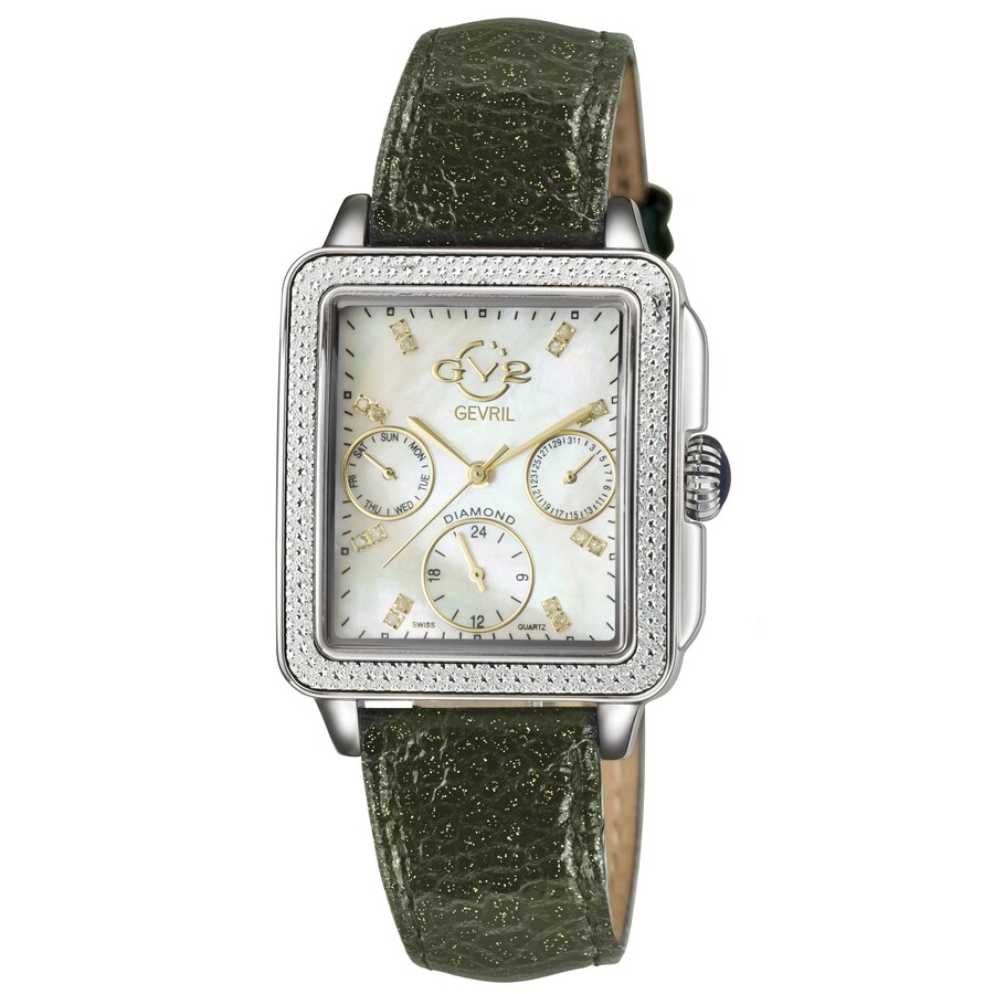 GV2 by Gevril Bari Sparkle Quartz White Dial Ladies Watch 9230