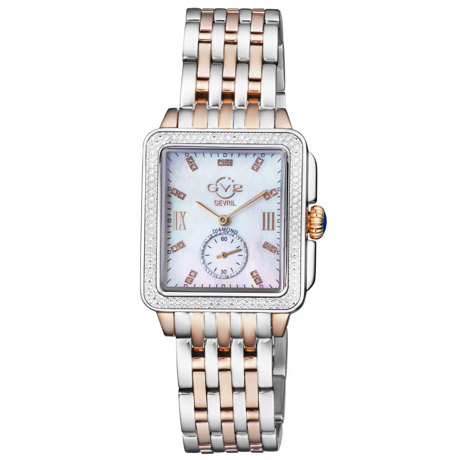 GV2 by Gevril Bari Tortoise Mother of Pearl Dial Ladies Watch 9254B