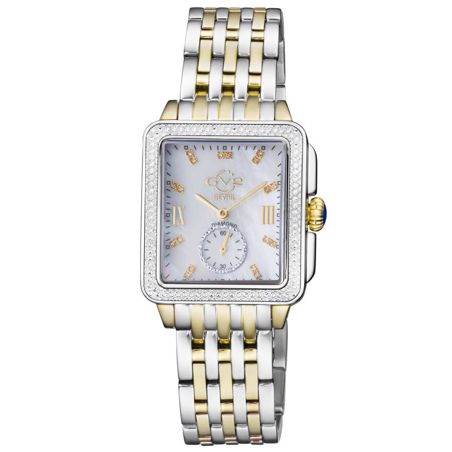 GV2 by Gevril Bari Tortoise Mother of Pearl Dial Ladies Watch 9255B