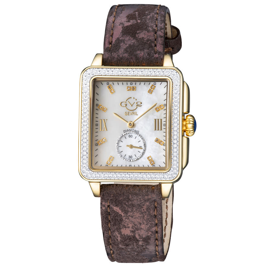 GV2 by Gevril Bari Tortoise Mother of Pearl Dial Ladies Watch 9256