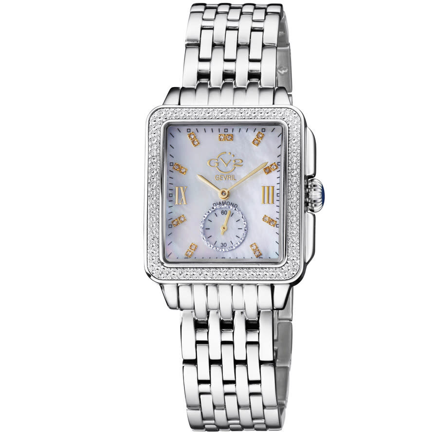 GV2 by Gevril Bari Tortoise Mother of Pearl Dial Ladies Watch 9258B