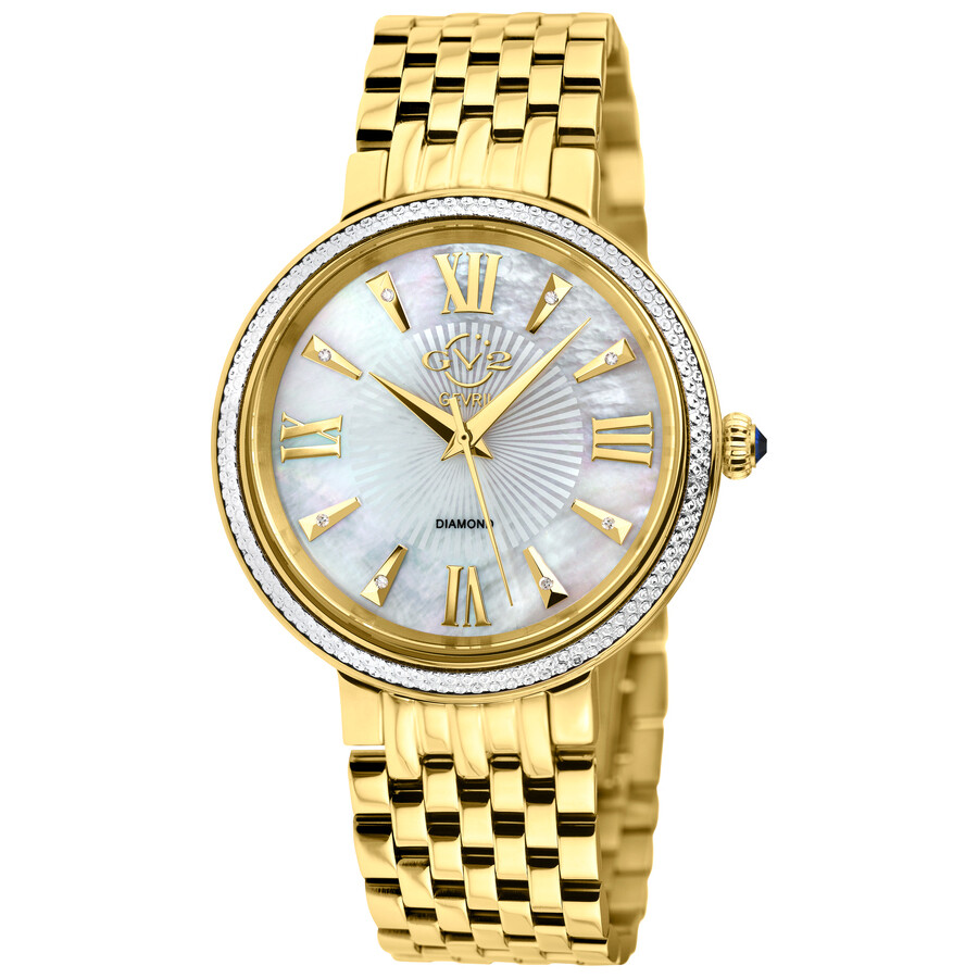 GV2 by Gevril Genoa Diamond Mother of Pearl Dial Ladies Watch 12532