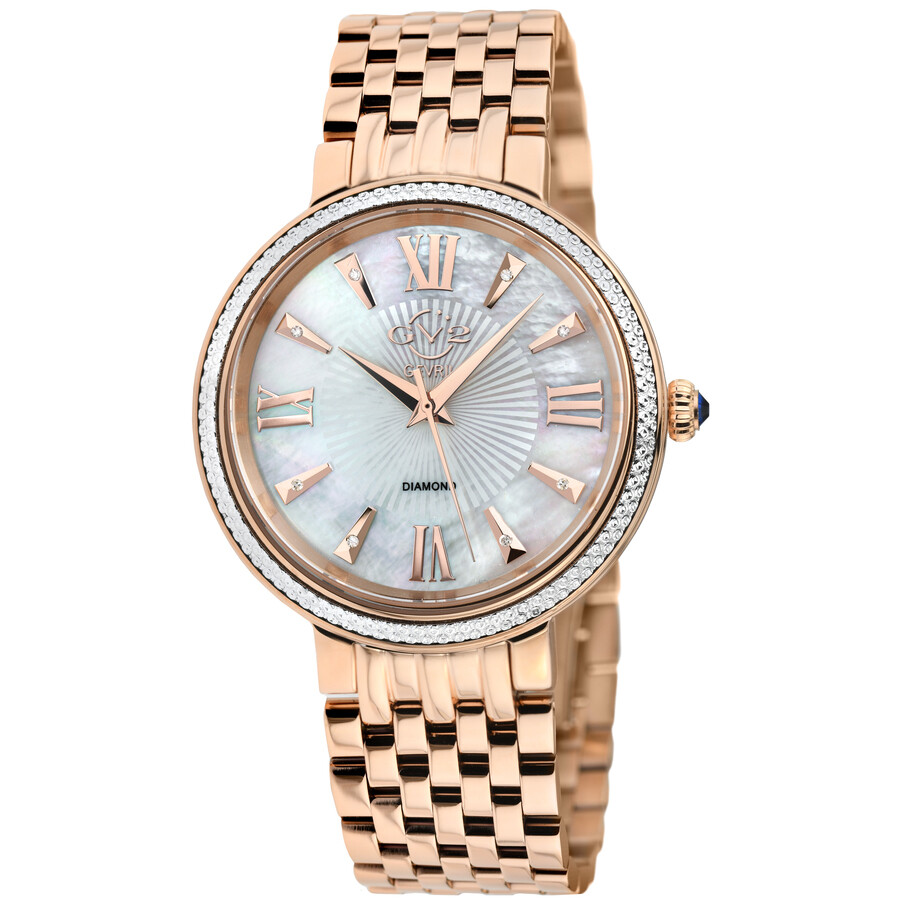 GV2 by Gevril Genoa Diamond Mother of Pearl Dial Ladies Watch 12533