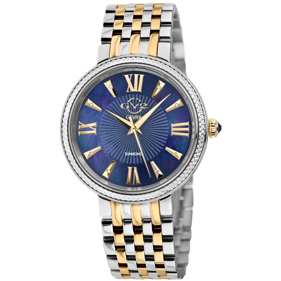 GV2 by Gevril Genoa Diamond Mother of Pearl Dial Ladies Watch 12534