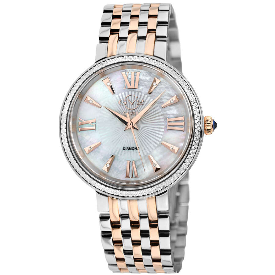 GV2 by Gevril Genoa Diamond Mother of Pearl Dial Ladies Watch 12535