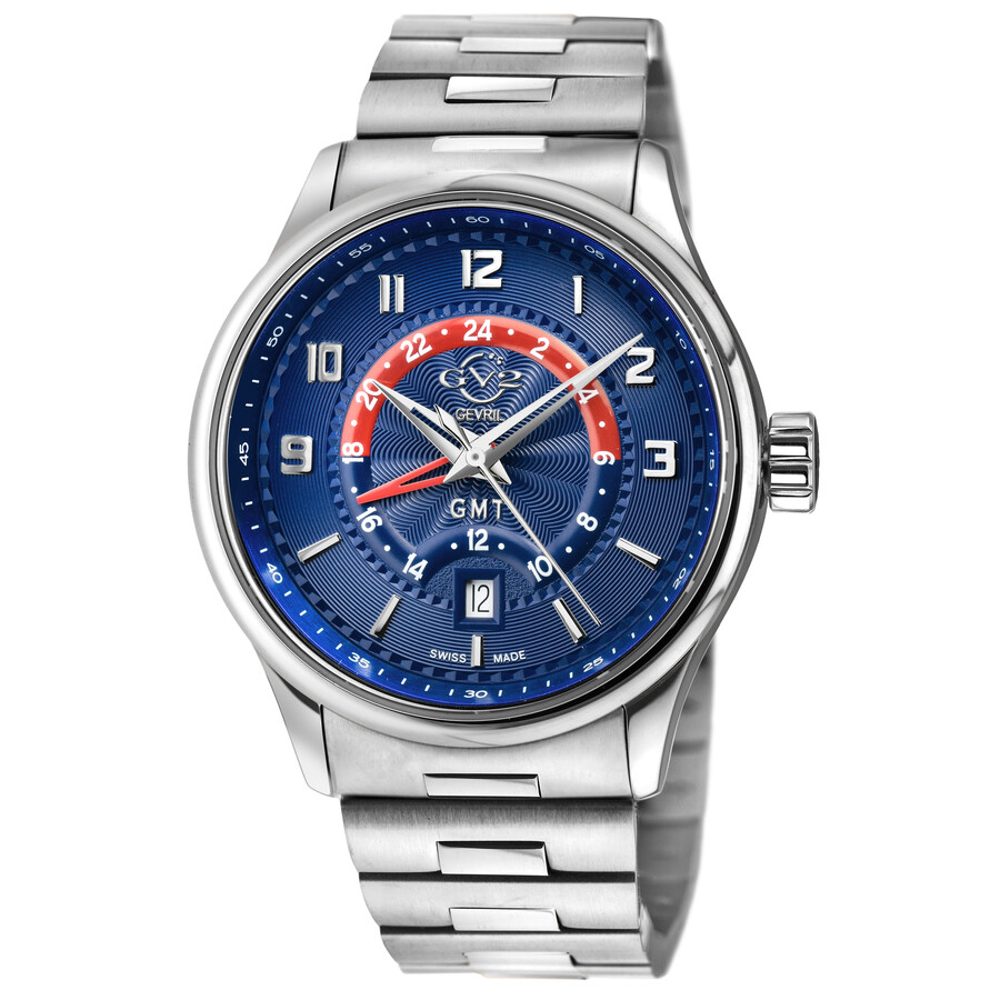 GV2 by Gevril Giromondo Quartz Blue Dial Men's Watch 42302B