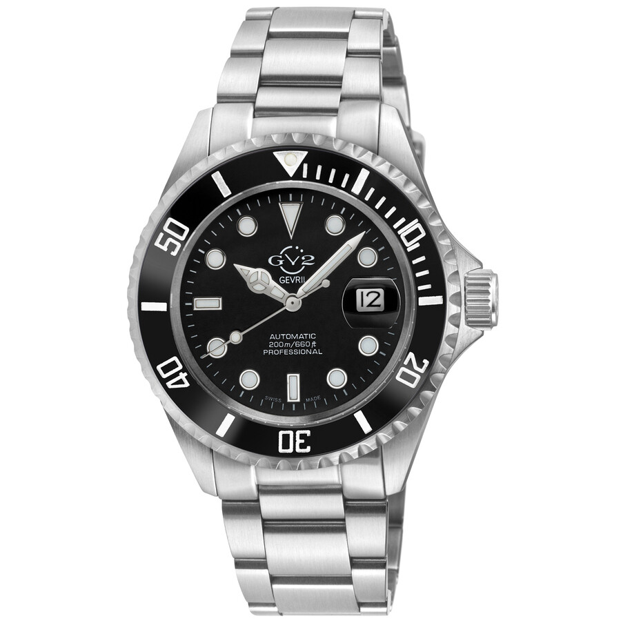 GV2 by Gevril Liguria Automatic Black Dial Men's Watch 42147