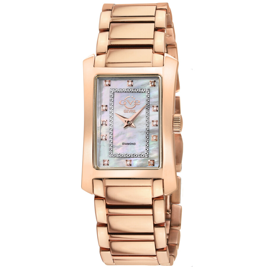 GV2 by Gevril Luino Diamond Mother of Pearl Dial Ladies Watch 14604B