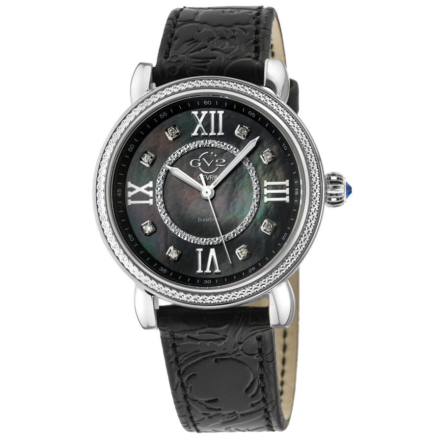 GV2 by Gevril Marsala Quartz Diamond Ladies Watch 9861
