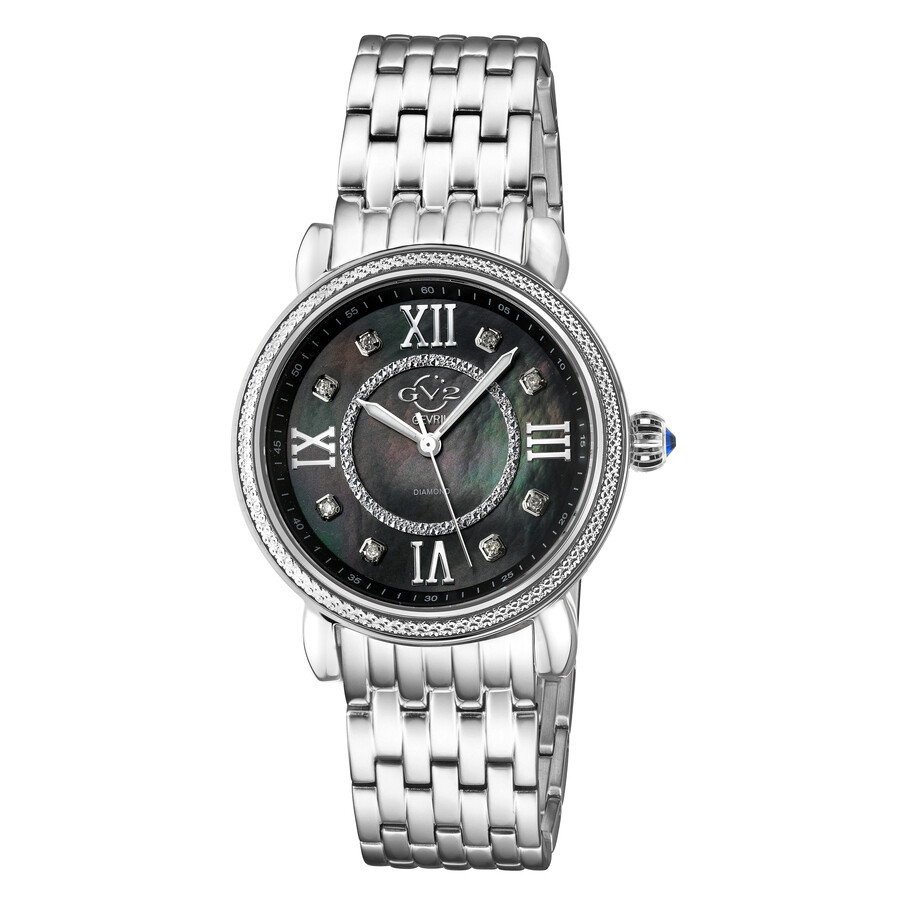 GV2 by Gevril Marsala Quartz Diamond Ladies Watch 9861B