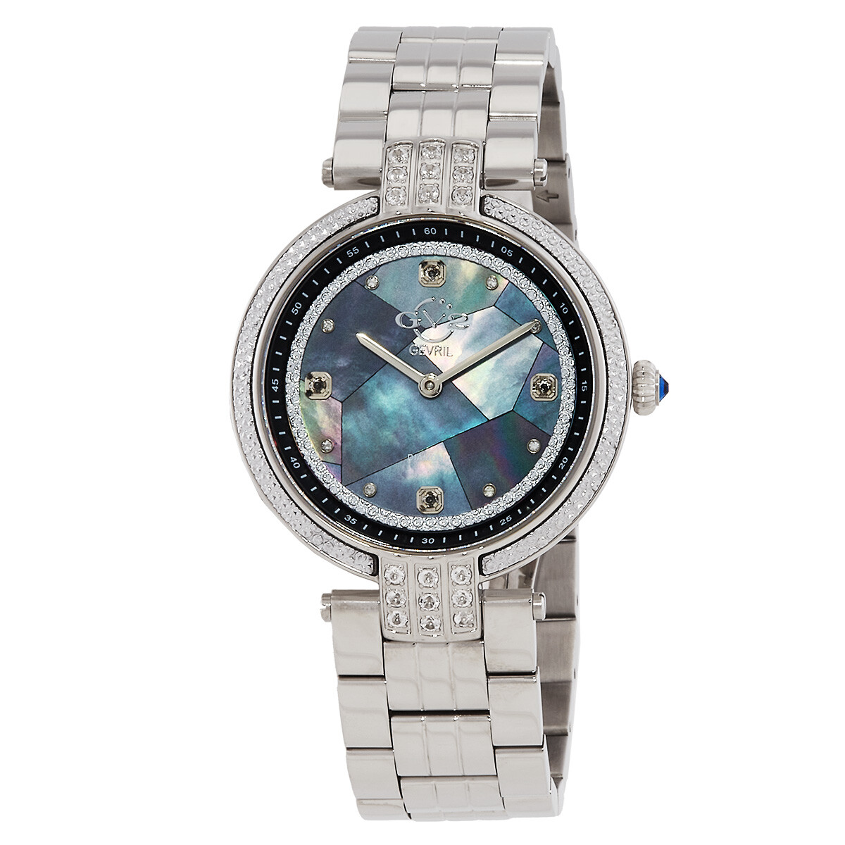 GV2 by Gevril Matera Diamond Mother of Pearl Dial Ladies Watch 12800B