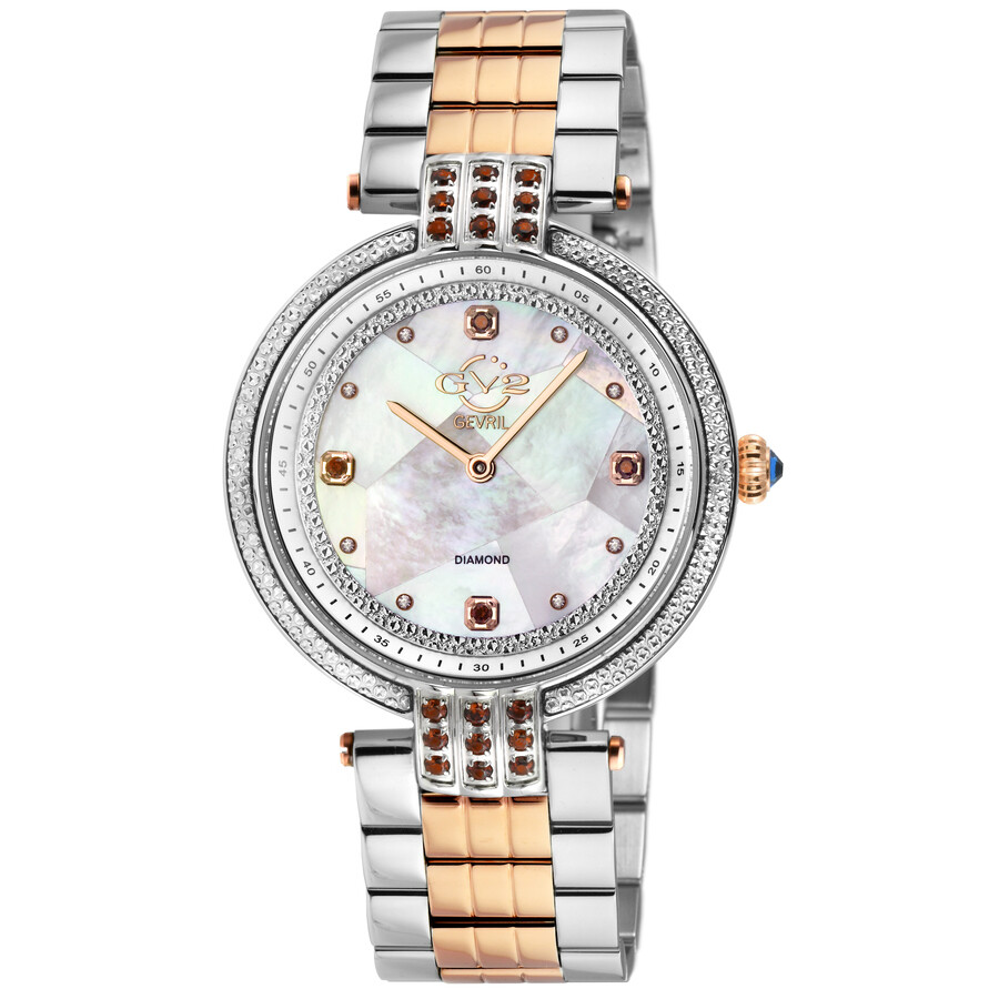 GV2 by Gevril Matera Diamond Mother of Pearl Dial Ladies Watch 12810B