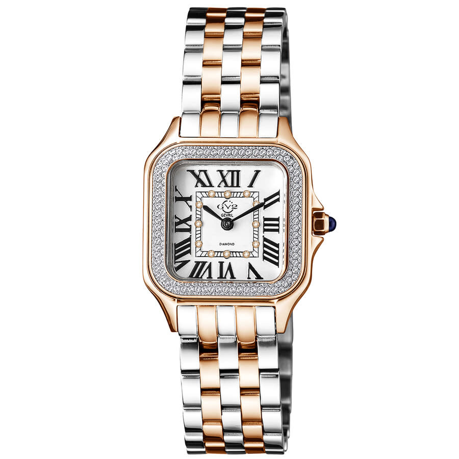 GV2 by Gevril Milan Diamond Quartz White Dial Ladies Watch 12114B