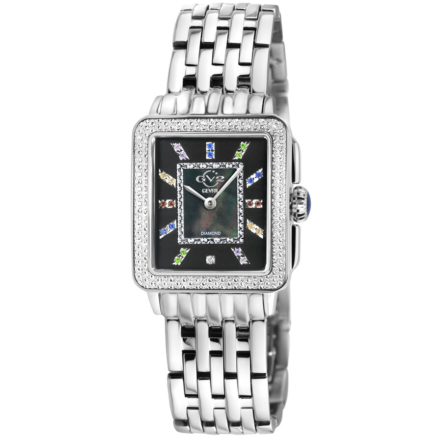 GV2 by Gevril Padova Gemstone Diamond Mother of Pearl Dial Ladies Watch 12330B