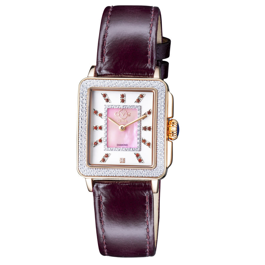 GV2 by Gevril Padova Gemstone Diamond Mother of Pearl Dial Ladies Watch 12336