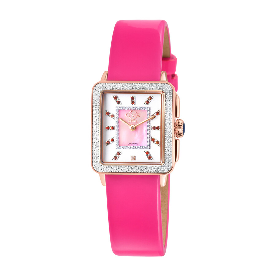 GV2 by Gevril Padova Gemstone Diamond Mother of Pearl Dial Ladies Watch 12336-8