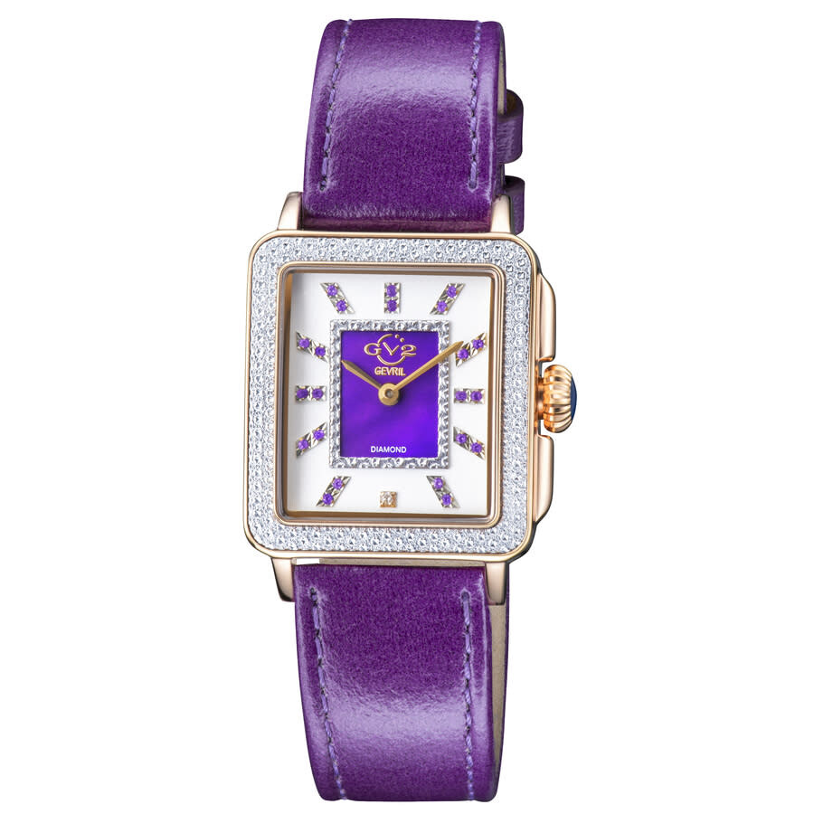 GV2 by Gevril Padova Gemstone Diamond Mother of Pearl Dial Ladies Watch 12337