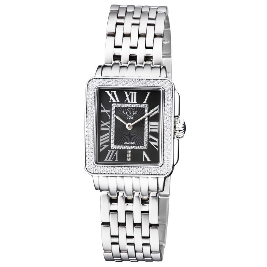 GV2 by Gevril Padova Quartz Black Dial Ladies Watch 12308B