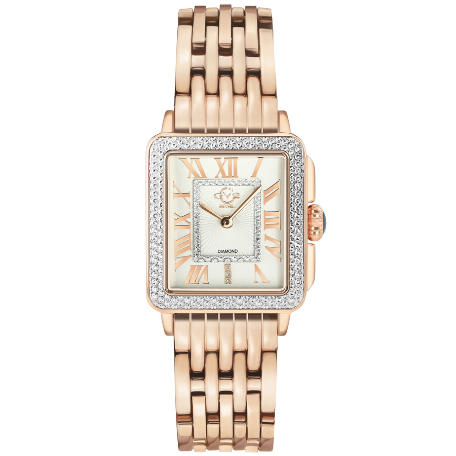 GV2 by Gevril Padova Quartz Diamond White Dial Ladies Watch 12310B