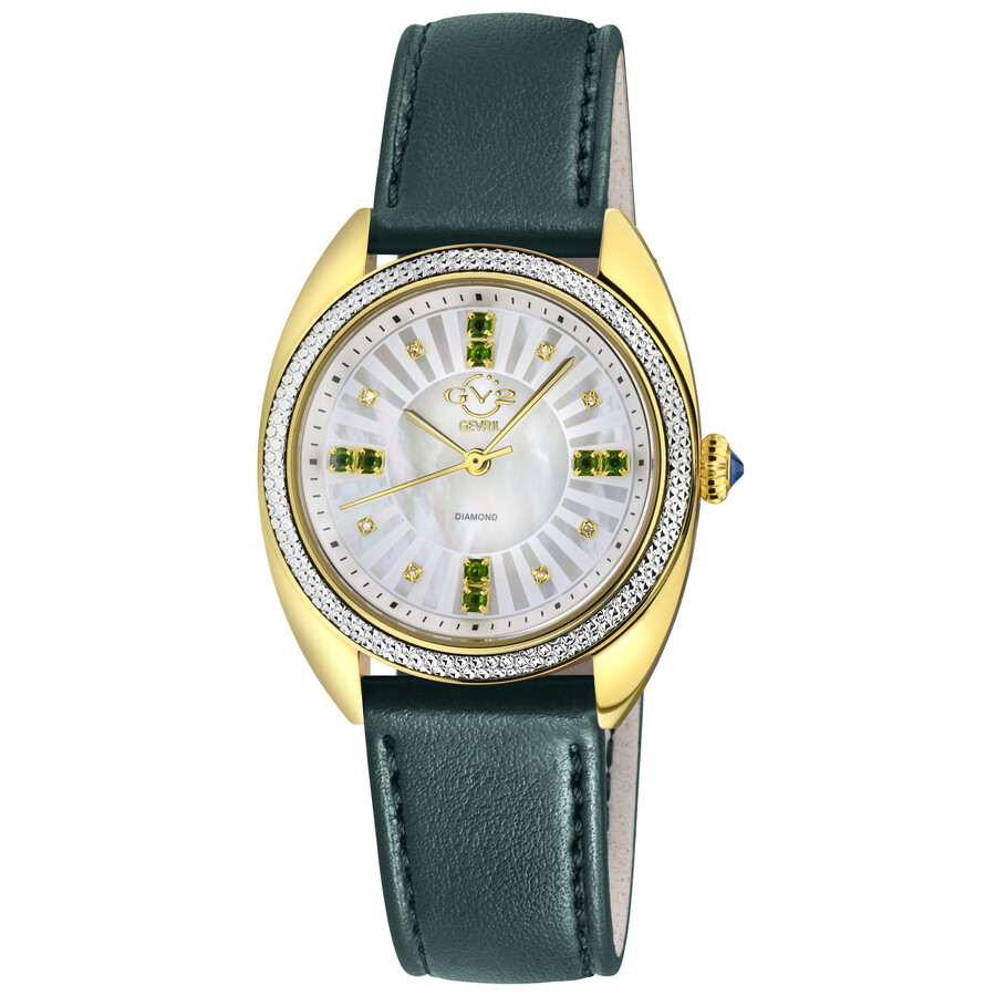 GV2 by Gevril Palermo Vegan Diamond Mother of Pearl Dial Ladies Watch 13105-V5