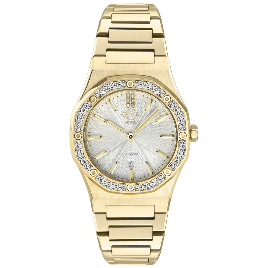 GV2 by Gevril Palmanova Quartz Diamond White Dial Ladies Watch 12702