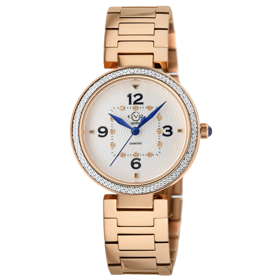 GV2 by Gevril Piemonte Quartz White Dial Ladies Watch 14202B