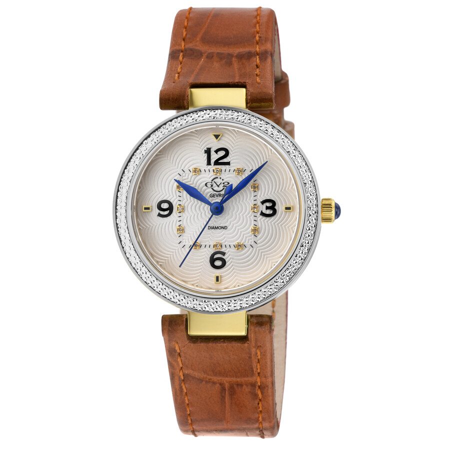 GV2 by Gevril Piemonte Quartz White Dial Ladies Watch 14203-4