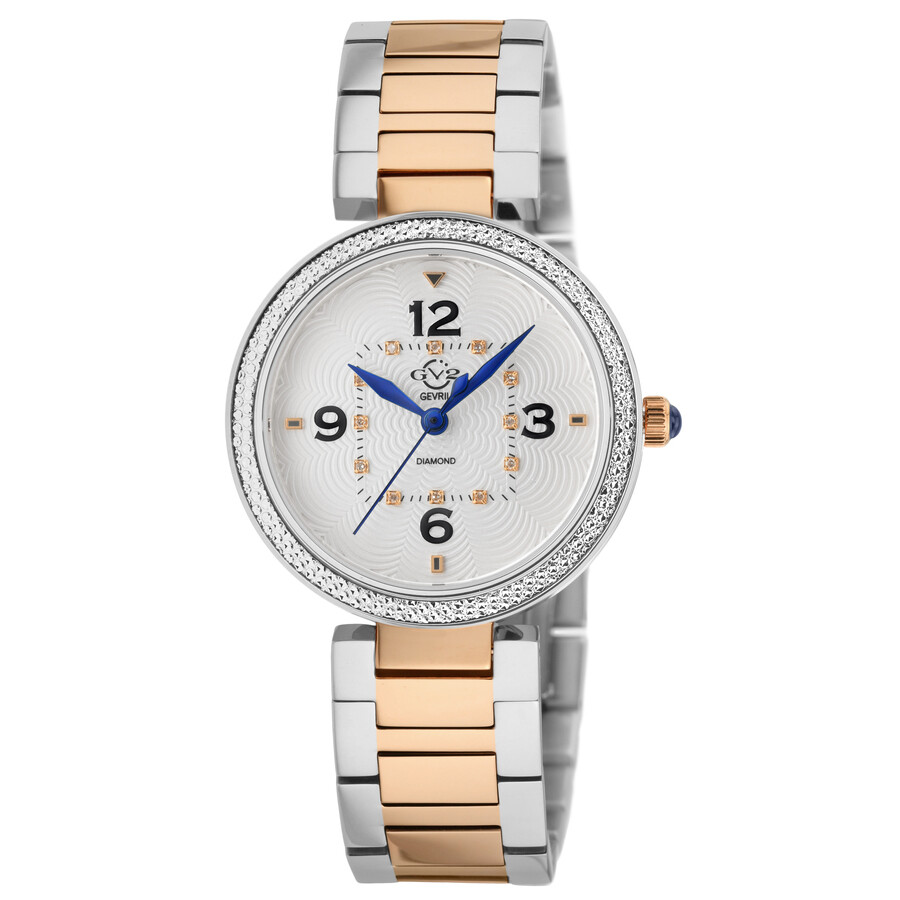 GV2 by Gevril Piemonte Quartz White Dial Ladies Watch 14204B