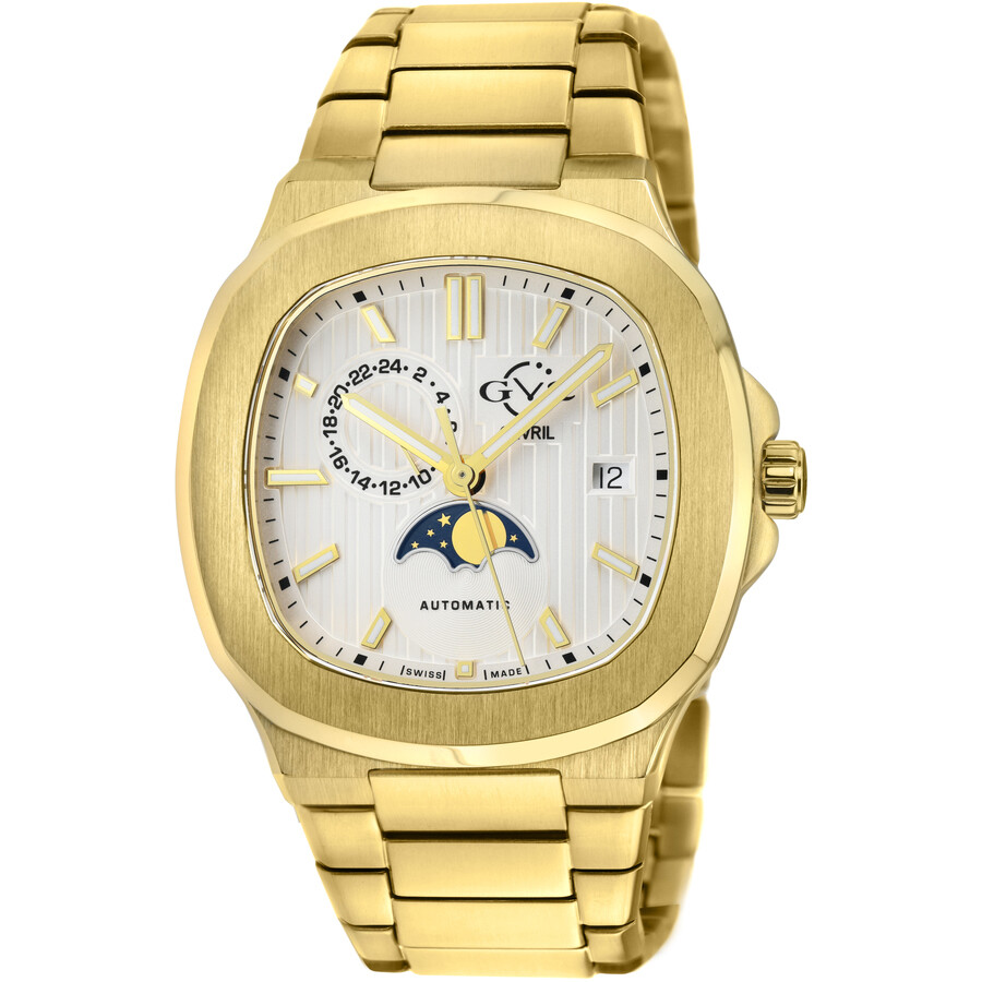 GV2 by Gevril Potente Automatic White Dial Men's Watch 18402B
