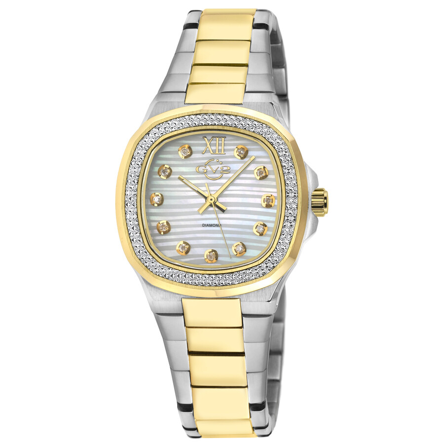 GV2 by Gevril Potente Diamond Mother of Pearl Dial Ladies Watch 18203B