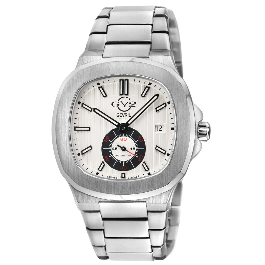 GV2 by Gevril Potente White Dial Men's Watch 18300B