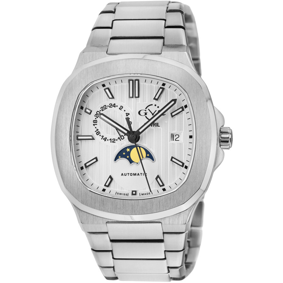 GV2 by Gevril Potente White Dial Men's Watch 18400B