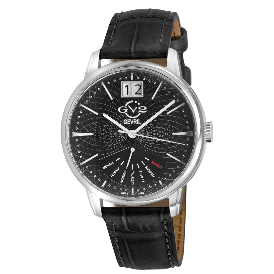 GV2 by Gevril Rovescio Quartz Black Dial Men's Watch 56210